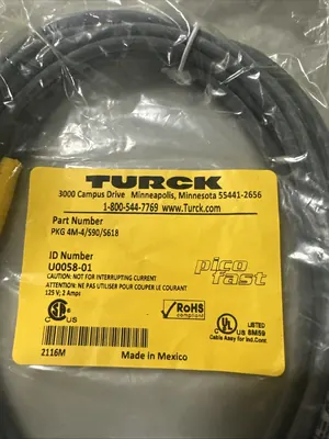 Turck PKG 4M-4/S90/S618 Cordset, photo 2
