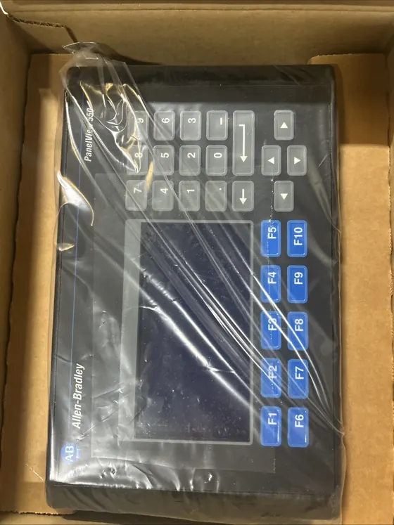 Allen-Bradley PanelView 550 operator terminal with keypad, sealed in its original packaging