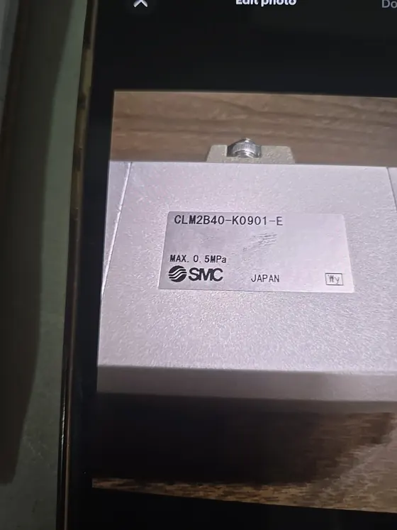 SMC CLM2B40-K0901-E pneumatic cylinder valve with extended stainless rod